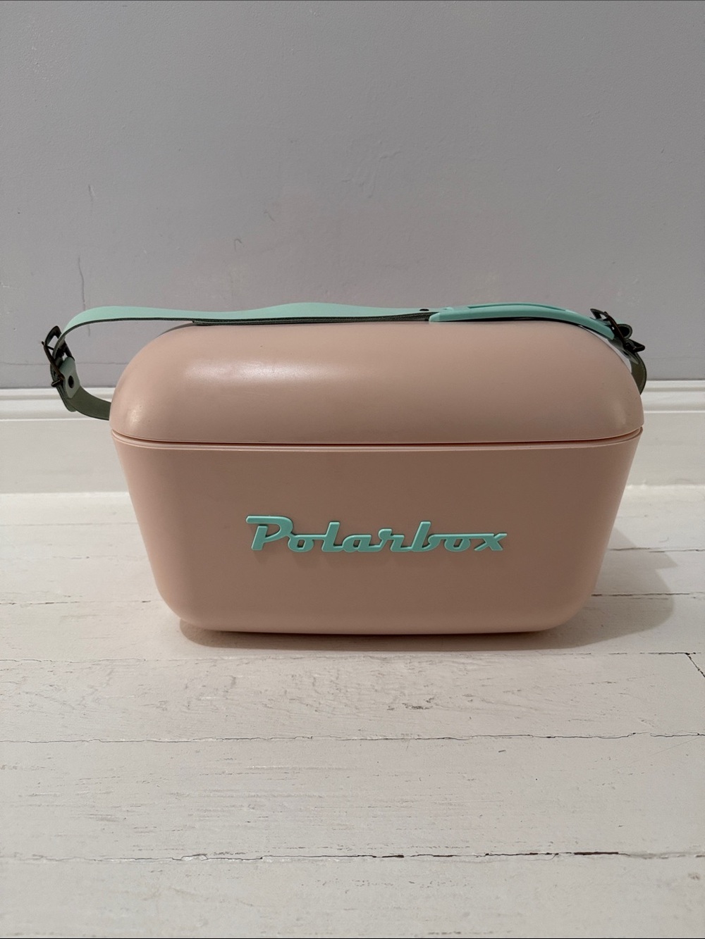 Polarbox Retro Portable Cooler in Blush and Mint